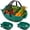 Dark Green, variant on Garden Harvest Basket, Removable Partitions, Carrying, and Cleaning Harvesting Basket Doubles Colander for Vegetables and Fruits Garden Accessories