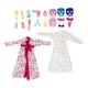 thumbnail image 4 of 20 piezas de ropa para muñecas femeninas, accesorios, batas de baño, pijamas, juguete de simulación, mini artículos, máscara facial para muñecas de 30, 4 of 5