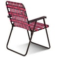 thumbnail image 6 of Costway 6PCS Folding Beach Chair Camping Lawn Webbing Chair Lightweight 1 Position Red, 6 of 10