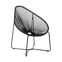 Papasan Chair Outdoor Lounge Steel Frame Rope Seat - Patio Garden Furniture