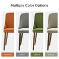 thumbnail image 5 of Dining Chairs Set of 2 Velvet Upholstered Armless Accent Side Chair Solid Wood Legs Home Kitchen Bedroom Orange, 5 of 8