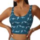 thumbnail image 1 of Fotbe Cute Shark Sujetador Deportivo Largo sin Aros para Mujer con Almohadillas y Soporte Medio, Transpirable y Absorbente, Camiseta Tipo Chaleco o Tank Top-X-Large, 1 of 8
