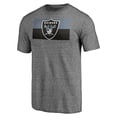 thumbnail image 2 of Men's  Heather Gray Las Vegas Raiders Square Off Tri-Blend T-Shirt, 2 of 3
