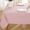 Pink, variant on Faux Linen Tablecloth Rectangle Spill Proof Wrinkle Free Woven Textured Table Cloths, Soft Polyester Table Cover for Dining, Party, Holiday, Indoor, Outdoor (52 x 70 Inch Rectangular, Navy Blue)