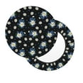 thumbnail image 2 of Fotbe Daisies Flowers Stool Covers Round,Waterproof Round Bar Stool Covers Bar Chair Covers Washable Stool Cushion Slipcover for 12-14 Inch Chair-14 inch, 2 of 7