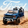 thumbnail image 3 of 24V Ride On Toys for Big Kids 2 Seater, Ford F150 Electric Car for Kids, Battery Powered Kids Ride On Car to Drive, Toddler Car with Bluetooth LED Light for Boys Girls 3-8, Blue, 3 of 9