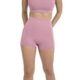 thumbnail image 6 of YITTY Active Women's UltraLuxe High Waist Pocket Biker Shorts – 3"/6" Tummy Control, Compression, Breathable & Activewear, Pink Sorbet, XXL/1X, 3", 6 of 7