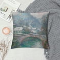 thumbnail image 2 of Orinice Village Scenery Graphic Decorative Cushion Throw Pillow Cover for Home Couch Living Room Bed Sofa - High-Quality 1PC 22x22in, 2 of 5