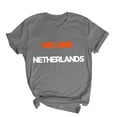 thumbnail image 4 of Gamivast "We Are Netherlands" Graphic T-Shirt for Women Short Sleeve Casual Crewneck Summer Cotton Tee Soccer Fan Supporter Comfortable Fashion Sportswear Gray M, 4 of 5