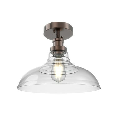 Better Homes & Gardens 2-Light Flush Mount Burnished Brass with Bulb ...