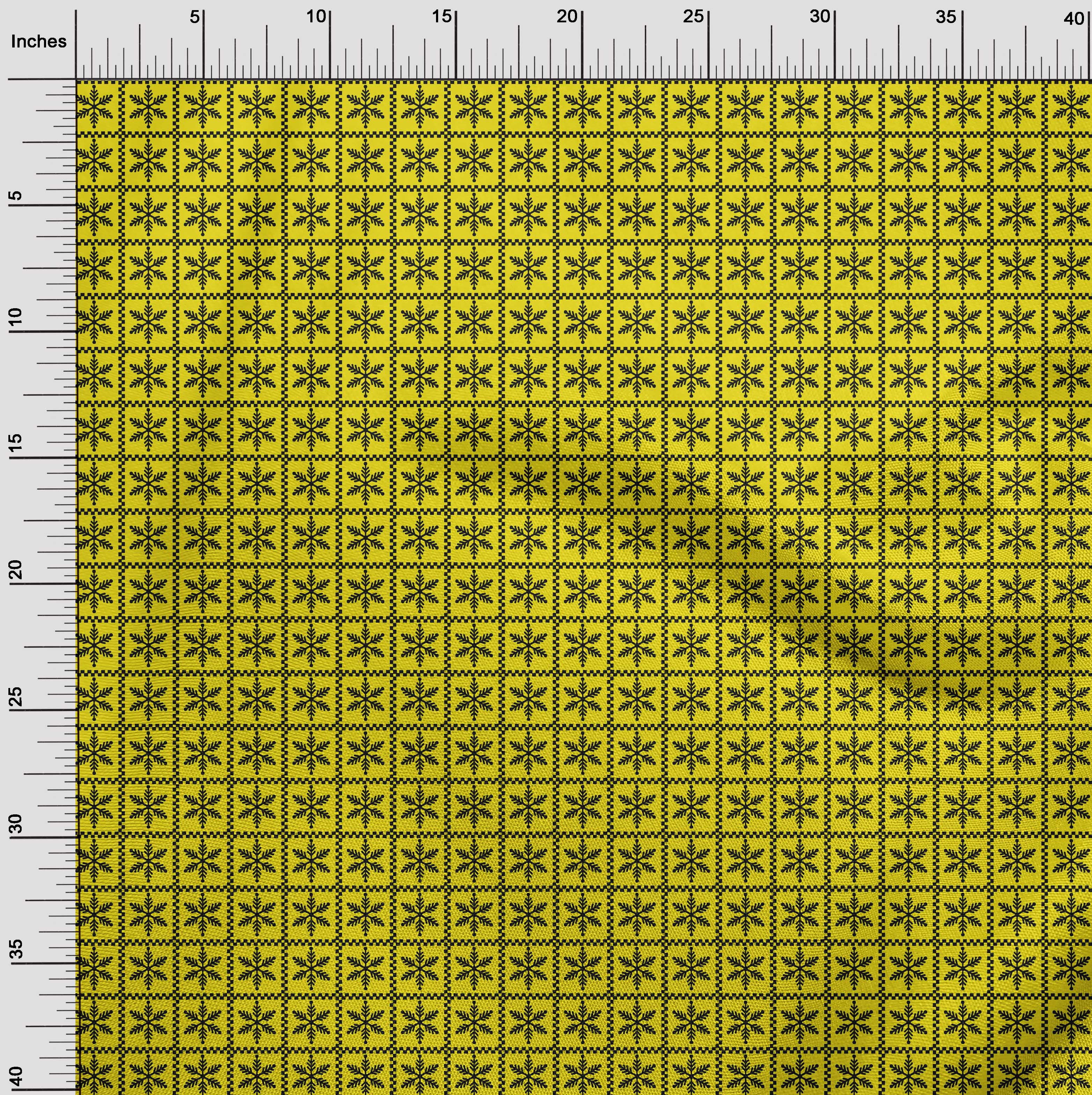 oneOone Polyester Spandex Yellow Fabric Merry Christmas Dress Material Fabric Print Fabric By The Yard 56 Inch Wide-C9Y