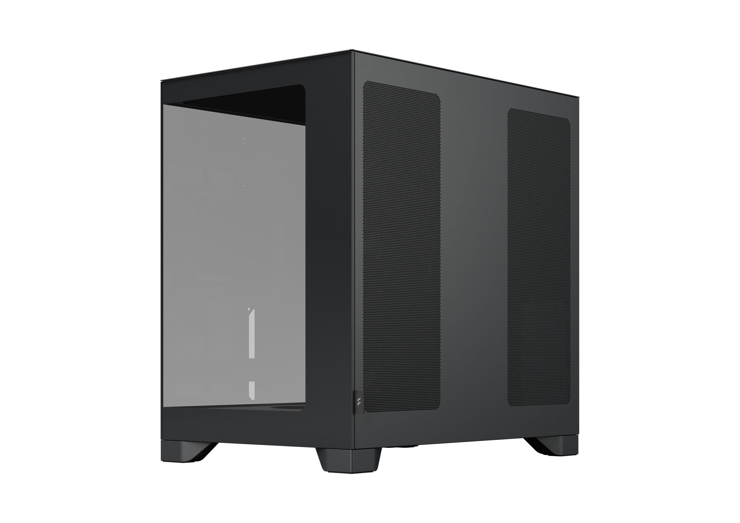 Pop 2 Vision Panoramic Glass Black RGB E-ATX Dual-Chamber PC Gaming Case with Front and Side TG Panels Mid Tower PC Case