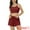 Wine Red, variant on Unique Bargains Women's Sleepwear Pajama Spaghetti Strap Cami Shorts Lounge Sets