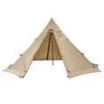 thumbnail image 5 of Hot Tent for 4-6 Persons, Portable Winter Tipi Tent with Stove Jack, Waterproof Canvas Camping Tents, Lightweight 4 Season Shelter Tents for Hiking Fishing Backpacking, L Size, 5 of 6