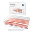 thumbnail image 1 of Pikanty - Contenedor de Tocino para Frigorífico | Almacenamiento para frigorífico y recipiente para carnes frías con pinzas para servir alimentos y plato de drenaje | Apto para lavavajillas | Hecho en, 1 of 1