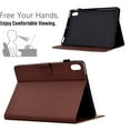 thumbnail image 3 of Case for iPad 10th Gen 10.9" 2022 (A2757, A2777, A2696), Carbon Fiber Pattern Premium PU Leather Wallet Stand Protective Auto Sleep Wake Cover with Pen Slot for iPad 10th Generation, Brown, 3 of 6