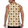 thumbnail image 3 of Easygdp Thanksgiving Turkey Men's Tank Top, Sleeveless Muscle T Shirts, Breathable, Quick-Dry, Loose for Gym, Running, Fitness - 4X-Large, 3 of 9