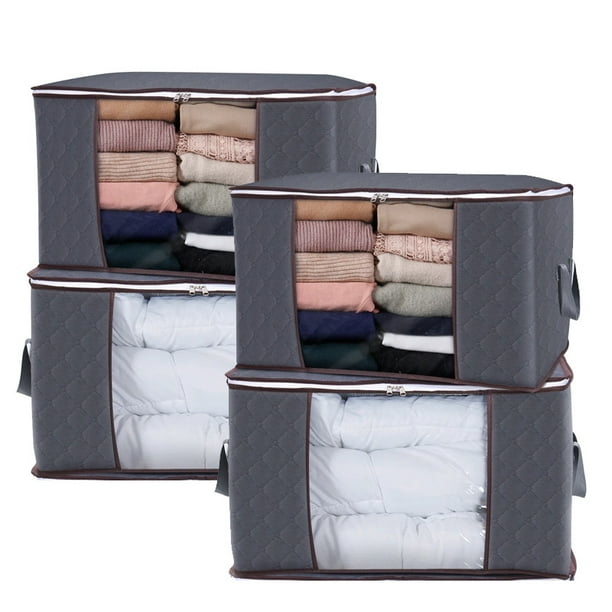 Cajas Almacenaje Ropa, Bolsa de Almacenamiento de Ropa de Gran Capacidad, Cajas De Almacenamiento para Ropa Plegable, Bolsas Organizadoras para Ropa Suéter, Contenedores de Almacenamiento de Ropa