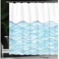 thumbnail image 4 of Ambesonne Pale Blue Shower Curtain, Sea Ocean Waves Art, 69"Wx75"L, Pale Blue White, 4 of 5