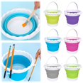 thumbnail image 4 of Kittvzx Storage Containers with lids 3L Foldable Silicone Paint Brush Cleaner Paint Cup Watertight Painting Supplies Suitable For Kids Adults Painting Acrylic Watercolor Studio Classroom, 4 of 7
