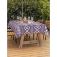 thumbnail image 3 of Outdoor Tablecloth with Umbrella Hole for Patio/Picnic/Party/Camping, Purple Boho Waterproof Table Cloth Rectangle Table Cover Washable, Vintage Ethnic Tribe Abstract Art (54"x 80"), 3 of 8