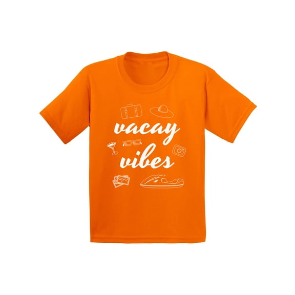 Awkward Styles Vacay Vibes Youth Shirt Hawaiian Kids Beach Shirts for Boys and Girls Shirts Summer Vacation T-Shirt Vacay Youth Shirt Summer Party Outfit Cute Gifts for Summer Vacay Mode Tshirt