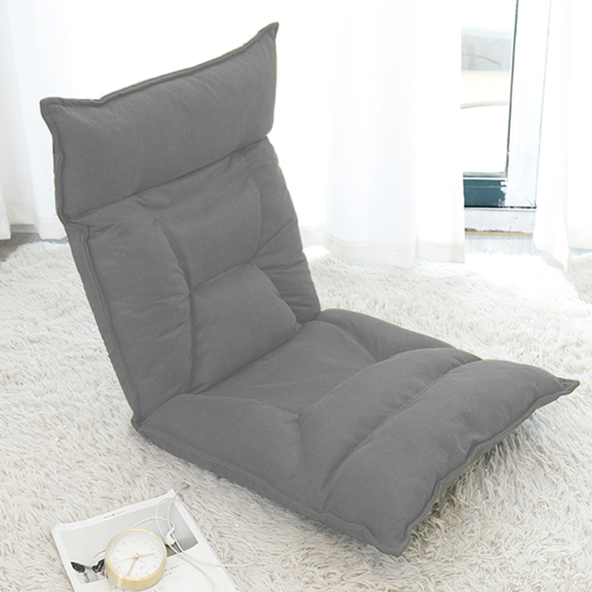 Floor Lounger Adjustable Floor Chair A Picture a Reeds Scene Seoul's Wintertime Memory Foam Folding Floor Sofa Lounge Chair for Adults Home Office Reading Watching Gaming