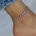 thumbnail image 2 of Kaash Customs Adjustable 925 Sterling Silver Sparkly CZ Stone Summer Anklet Bracelet Gift for Women and Teenage Girls, 2 of 2