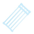 thumbnail image 1 of Retractable Rack Shelf 50-80cm No Need to Drill Storage Rack Shelf for Cupboard Wardrobe(Light Blue), 1 of 8