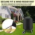 thumbnail image 3 of Round Grill Cover Smoker Cover, Kettle Grill Cover, BBQ Barbecue Cover, Dome Smoker Cover, Bullet Smoker Cover, Barrel Cover Fire Pit Cover，23"x30.3", 3 of 8