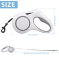 thumbnail image 4 of Retractable Dog Leash with LED Light 16ft Portable Retractable Walking Leash with Ergonomic Handle 600mAh Rechargeable LED Lighted Dog Leash Retractable Leash for Small Medium Dogs Pets, 4 of 11