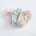 thumbnail image 5 of URMAGIC 0-5T 3 Pairs Newborn Baby Girls Short Tube Socks Anti-Slip Floor Socks, 5 of 8