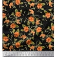 thumbnail image 1 of Soimoi Rayon Fabric Leaves & Wild Flower Floral Printed Craft Fabric by The Yard 56 Inch Wide, 1 of 3