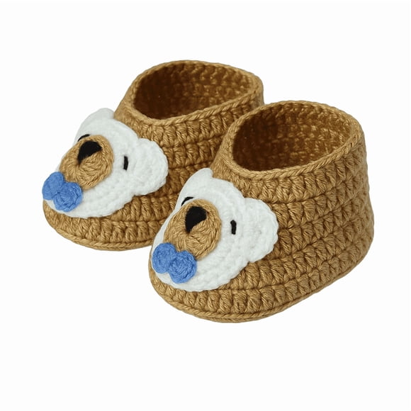 ZAPATOS PARA BEBE DE 0 A 3 MESES COLOR CAFÉ TALLA 9 CM