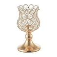 thumbnail image 2 of Candelabro de cristal dorado para decoración de centros de mesa de boda 18 cm, 2 of 7