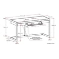 thumbnail image 5 of Allora Rustic Solid Acacia Wood/Metal Desk in Rustic Natural Aged Brown, 5 of 5