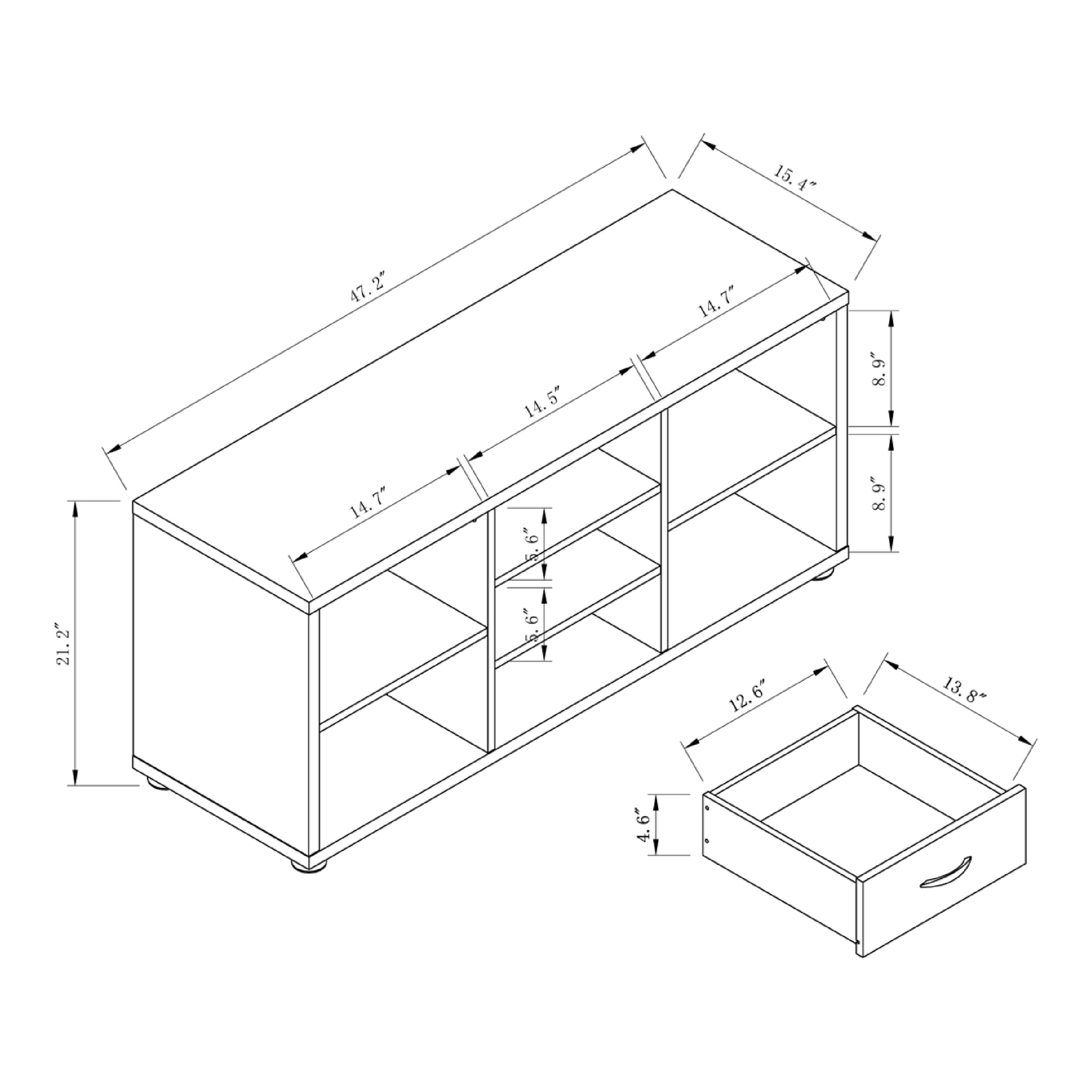 Furniture of America Chardonnay TV Stand for TVs up to 52", White