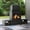 Dark Gray, variant on Sunjoy Wood Burning Fireplace – Matte Black Outdoor Steel Fireplace with Chimney, Log Holders, Fireplace Tool, and PVC Cover