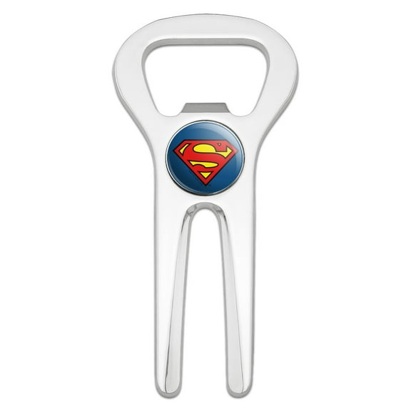 Superman Classic S Shield Logo Golf Golfing Divot Repair Tool Bottle Opener