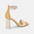 thumbnail image 3 of Dolce Vita Fionna Cream Multi Embossed Leather Ankle Strap Block Heeled Sandals (Cream Multi Embossed Leather, 5), 3 of 6