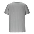 thumbnail image 4 of Ohufall Mens Ribbed T Shirts Fashion Solid Casual Pockets Crew Neck Textured Tees Relaxed Fit Comfortable Short Sleeve Big And Tall Undershirts, 4 of 5