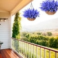 thumbnail image 6 of Artificial Lavender Bouquets, Artificial Plants Outdoor Hanging Planter,Faux Hanging Plants Flowers Basket, for Garden Pathway Front Porch Patio Weddings Decor, 6 of 7