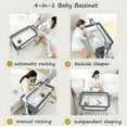 thumbnail image 4 of EaseBaby Electric Baby Bassinet & Bedside Sleeper,Poldable Baby Crib with Bluetooth music and 3-Level Height Adjustment,Unisex,KHAKI, 4 of 12