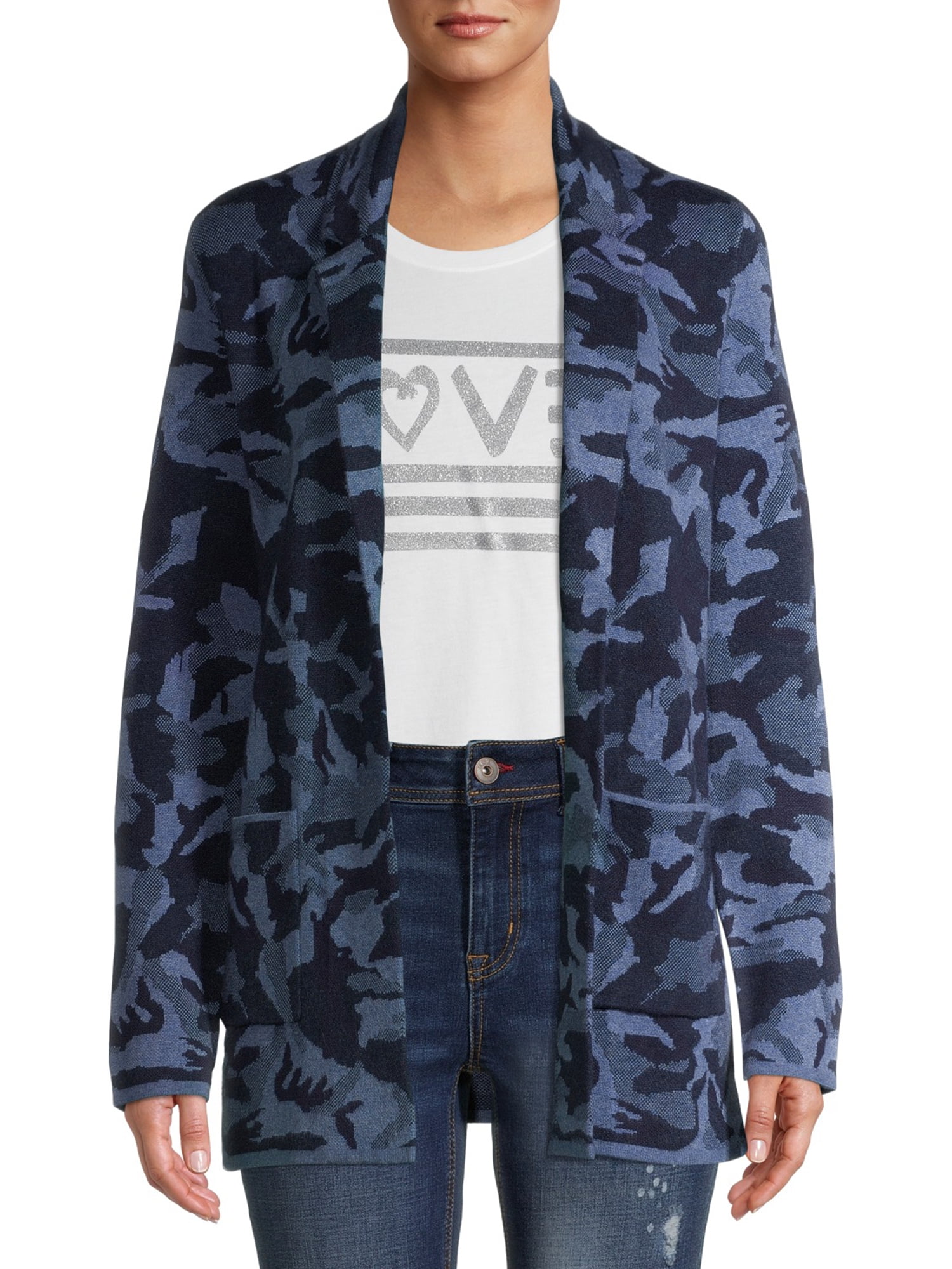 camo cardigan walmart