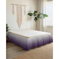 thumbnail image 2 of Grey Purple,Wrap Around Bed Skirts for King Bed 16" Drop,Bed Skirt with Adjustable Elastic Belt Dust Ruffle Bed Valance for Bedroom Hotel Gradient Ombre Modern Abstract Color Art Bed Frame Cover, 2 of 7