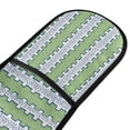 thumbnail image 4 of Yayeee Double Oven Mitt Kitchen Heat Resistant Baking 35" x7" Quilted Cotton Glove, Green Stripe Pattern, 4 of 6