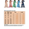 thumbnail image 2 of Bellella Robe Longue pour Femmes Manches 3/4 Robes Maxi Imprimé Floral Robe d'Été Hawaïenne Col en V par-Dessus Femmes Sorties de Plage Bleu Marine m, 2 of 2