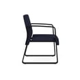 thumbnail image 3 of Waterfall Reception Waiting Room Sled Base Guest Chair / Black Steel / Navy Blue, 3 of 5