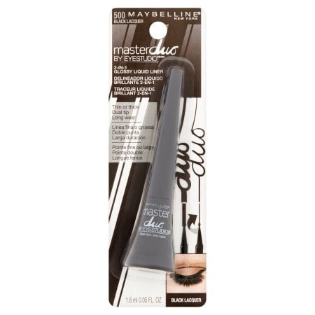 Maybelline Master Duo Eye Studio Glossy 2-in-1 Liquid Liner, Black Lacquer