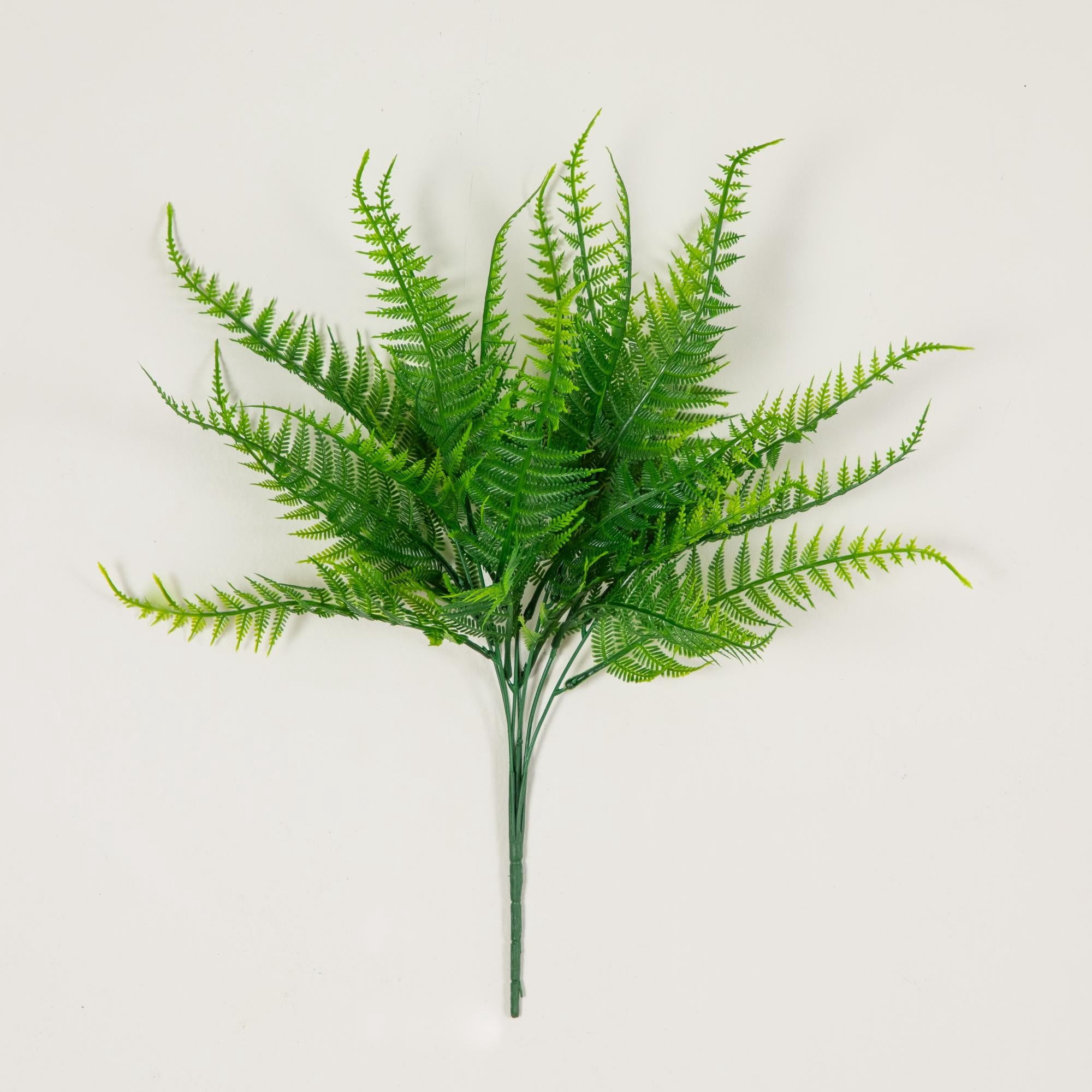17in. UV Resistant Artificial Fern Bush (Indoor/Outdoor) - Set of 6
